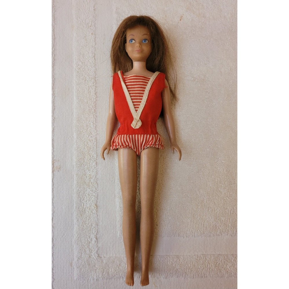 Vintage 1963 Barbie Skipper Doll-Red Auburn Hair-Original Swimsuit-Japan